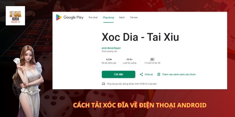 Cách tải xóc đĩa về điện thoại Android